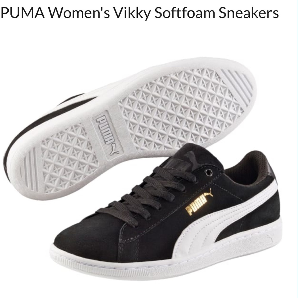 Puma Vikky Softfoam Suede Tennis Shoes/Sneakers